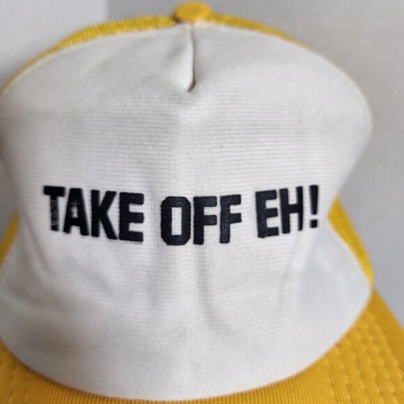 TAKE OFF EH! Canada Hat Snapback Baseball Vintage 80s Cap Retro youth Trucker - Picture 3 of 13